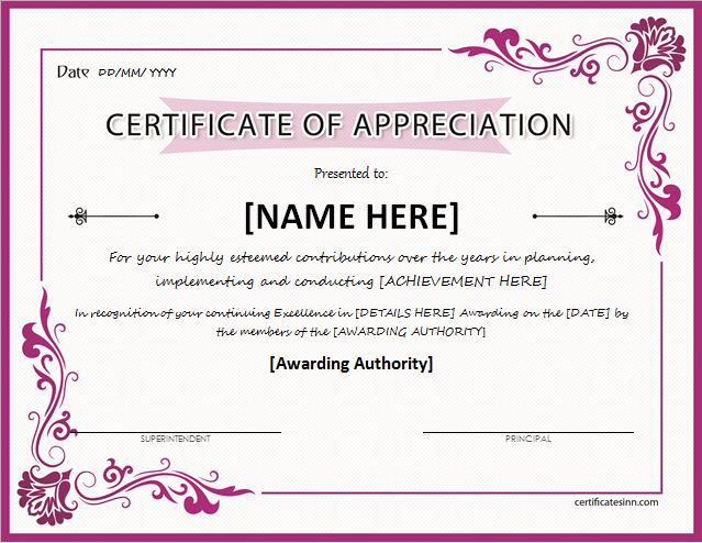 Certificate Of Appreciation Ideas Certificate Of Appreciation Images