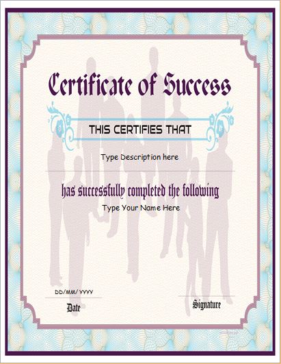 Business Certificate of Success