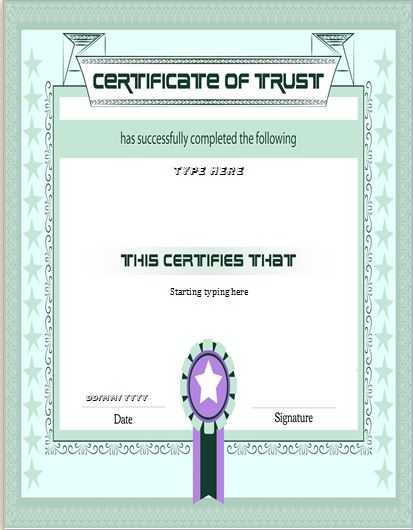 Certificate of Success