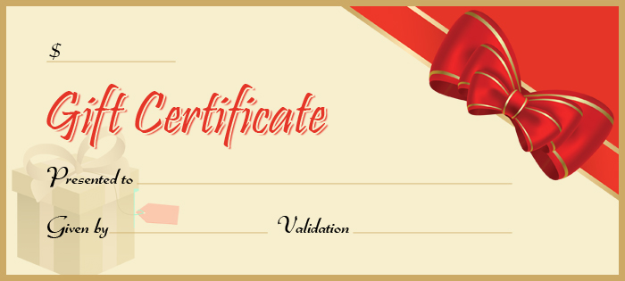 Gift Certificate Template