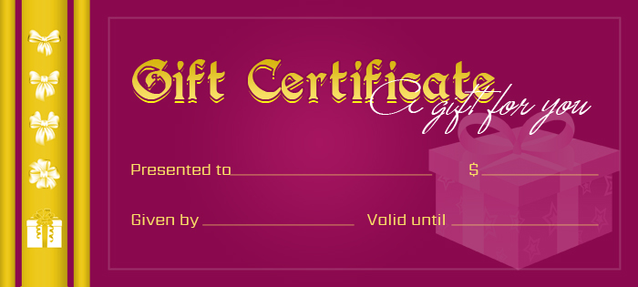 Gift Certificate Template for MS WORD