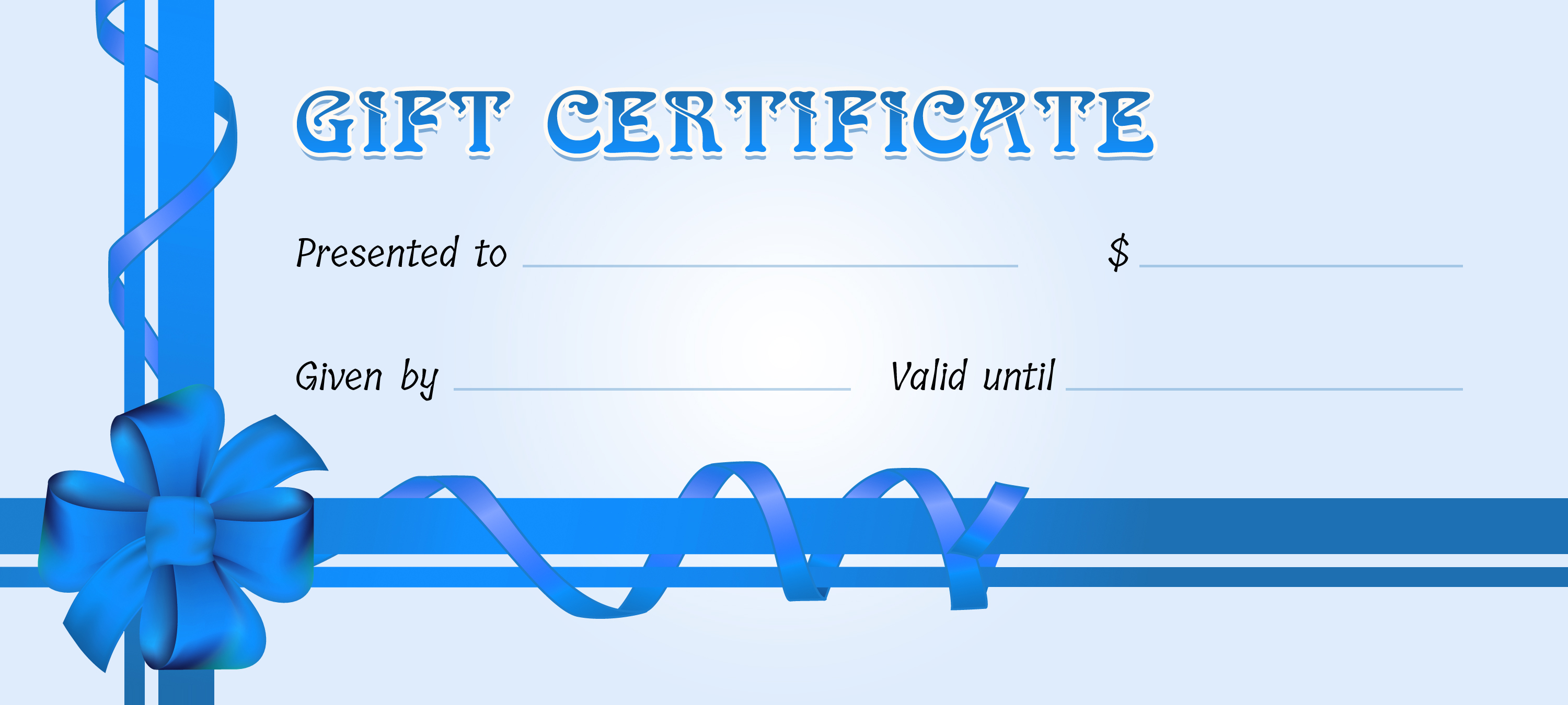 Gift certificate for MS Word