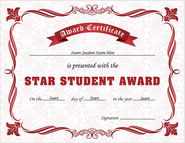 Star student award certificate-1