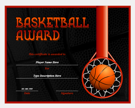 basketball award templates