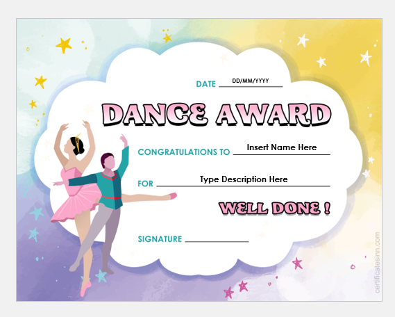 Dance Certificate Templates