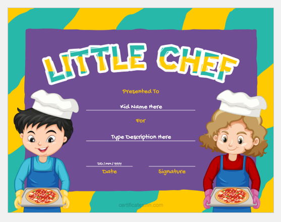 Little chef certificate