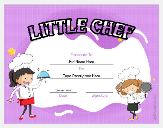 Little chef certificate