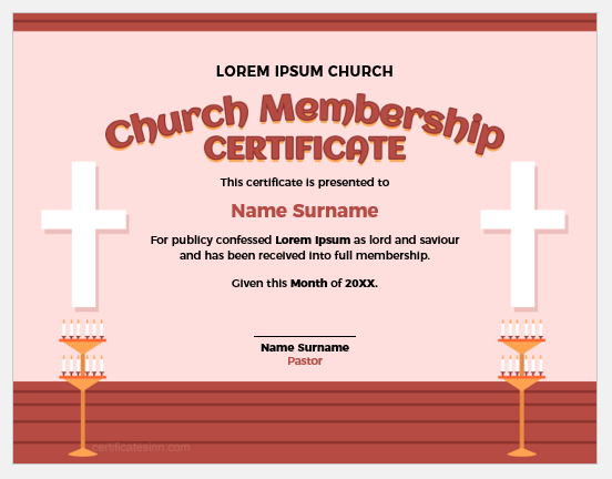 Church Membership Certificate Templates | Download & Edit