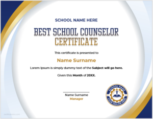 Best school counselor certificate