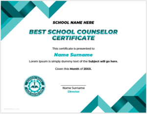 Best school counselor certificate