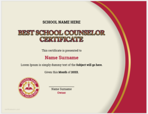 Best school counselor certificate