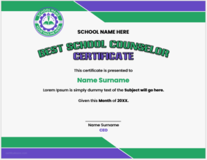 Best school counselor certificate