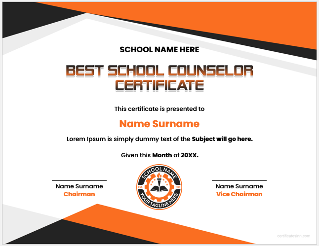 Best school counselor certificate
