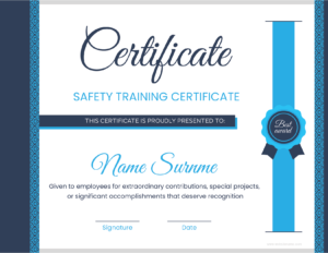 Sales Achievement Award Certificate Template