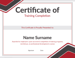 Training Completion Certificate