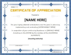 Certificates of Appreciation Templates for WORD | Professional ...