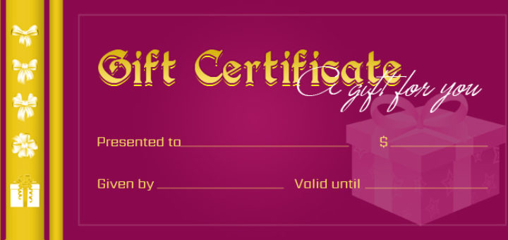 Gift Certificate Template for MS WORD