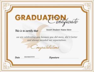 Graduation Certificate Templates for MS WORD | Professional Certificate ...