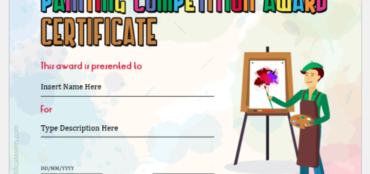 Painting Competition Award Certificate