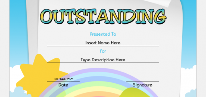 Outstanding performance certificate template
