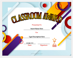 Classroom Award Certificate Templates for Word | Download