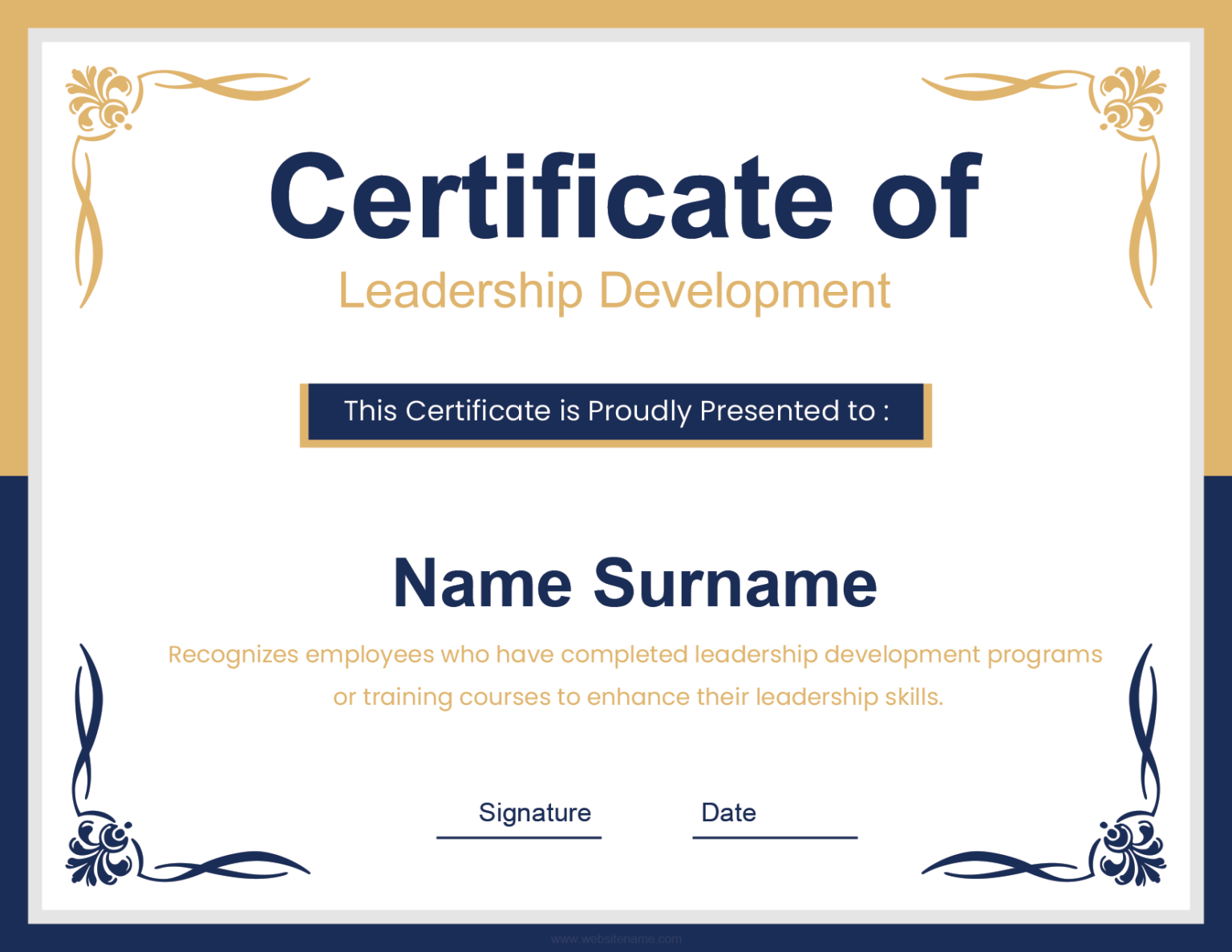Leadership Development Certificate Templates | Download