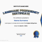 Language Proficiency Certificate Template